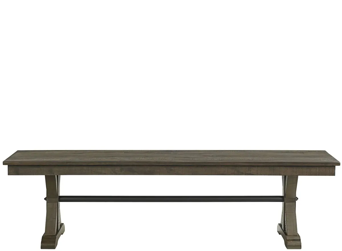 Sullivan Bench in Brushed Charcoal by Intercon