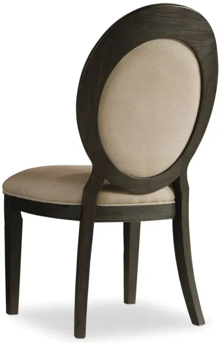 Corsica Oval Back Side Chair - Set of 2 in Brown, Black by Hooker Furniture