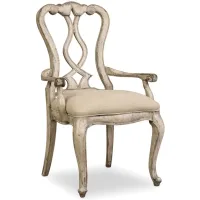 Chatelet Splatback Arm Chair - Set of 2 in Brown, White by Hooker Furniture