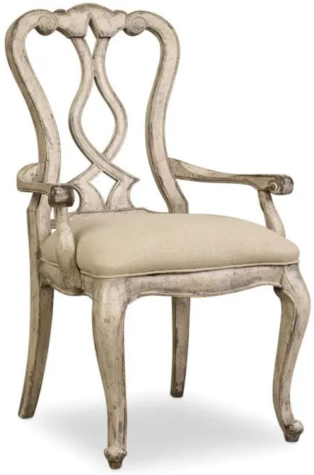 Chatelet Splatback Arm Chair - Set of 2 in Brown, White by Hooker Furniture