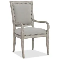 Boheme Vitton Upholstered Arm Chair - Set of 2 in White, Cream, Beige by Hooker Furniture
