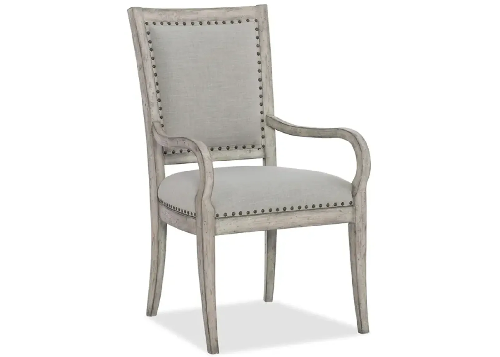 Boheme Vitton Upholstered Arm Chair - Set of 2 in White, Cream, Beige by Hooker Furniture