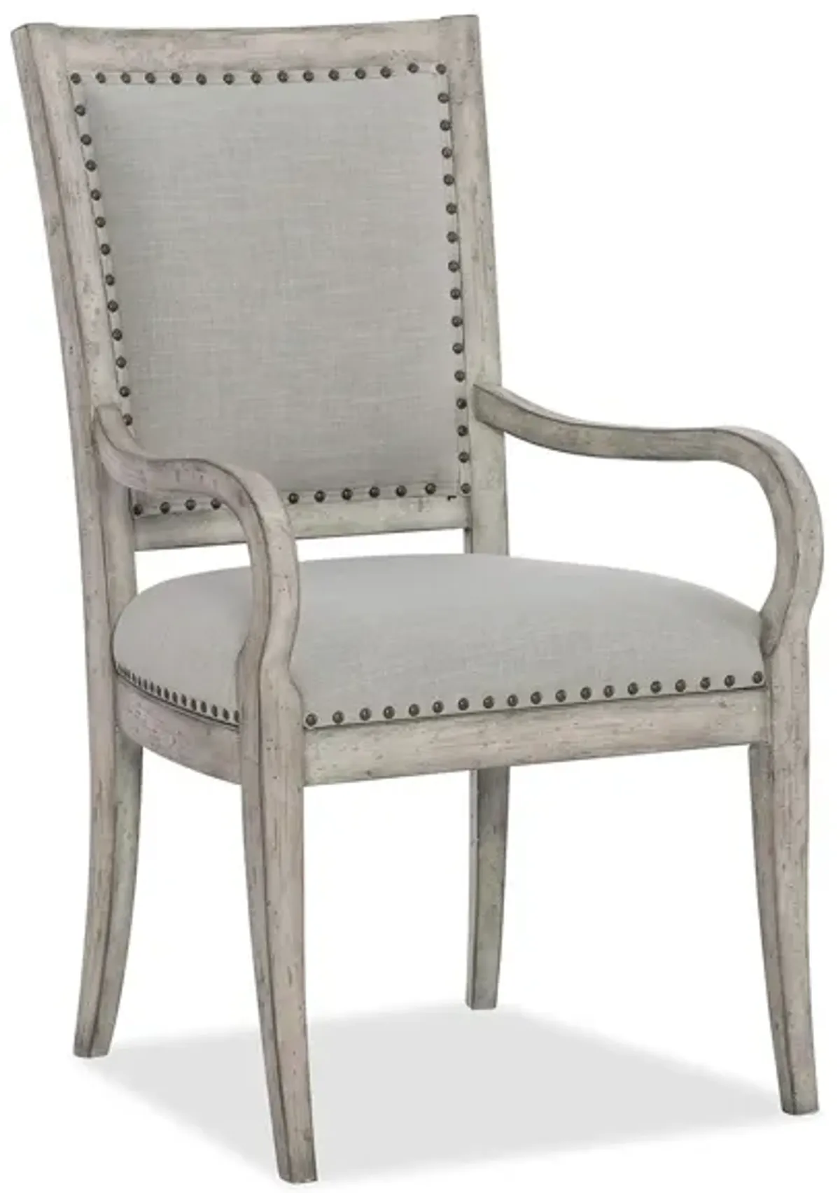 Boheme Vitton Upholstered Arm Chair - Set of 2 in White, Cream, Beige by Hooker Furniture