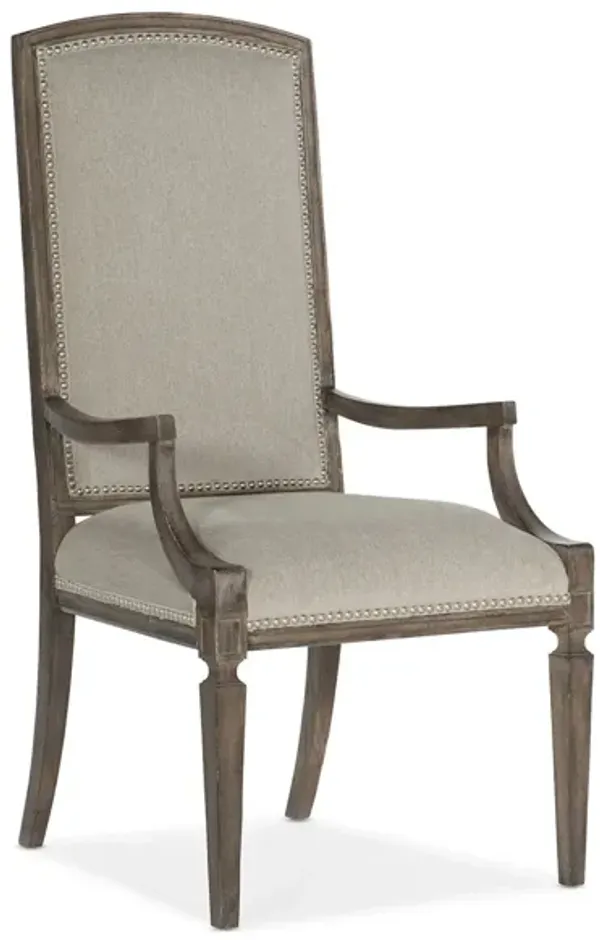 Woodlands Arched Upholstered Arm Chair - Set of 2
