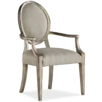 Sanctuary Romantique Oval Arm Chair - Set of 2 in Jewel by Hooker Furniture