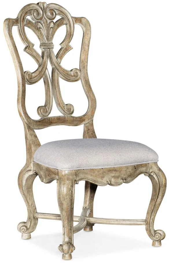 Castella Wood Back Side Chair - Set of 2 in Antique Slate by Hooker Furniture