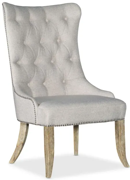 Castella Tufted Dining Chair - Set of 2 in Antique Slate by Hooker Furniture