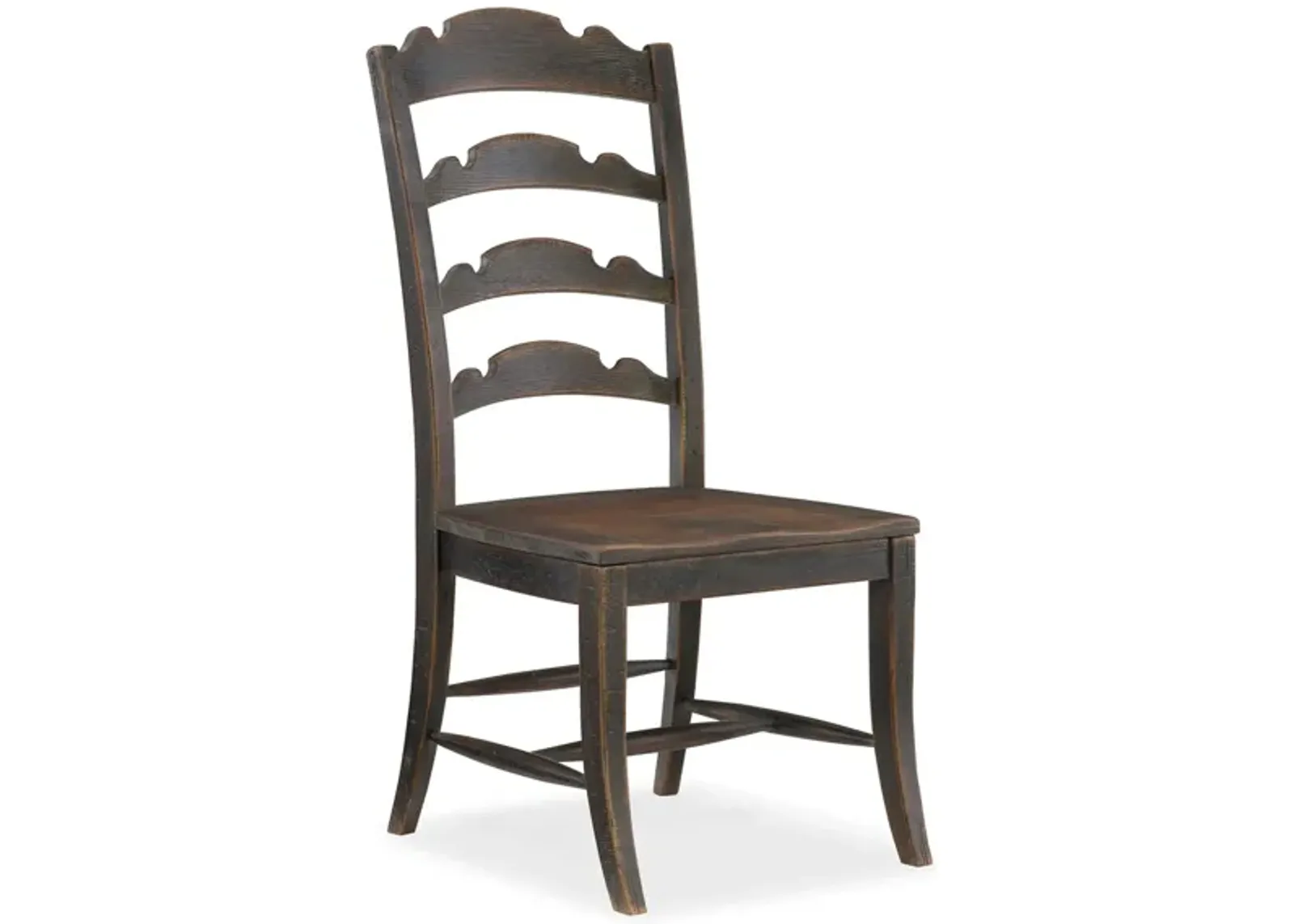 Hill Country Twin Sisters Ladderback Side Chair - Set of 2 in Black by Hooker Furniture