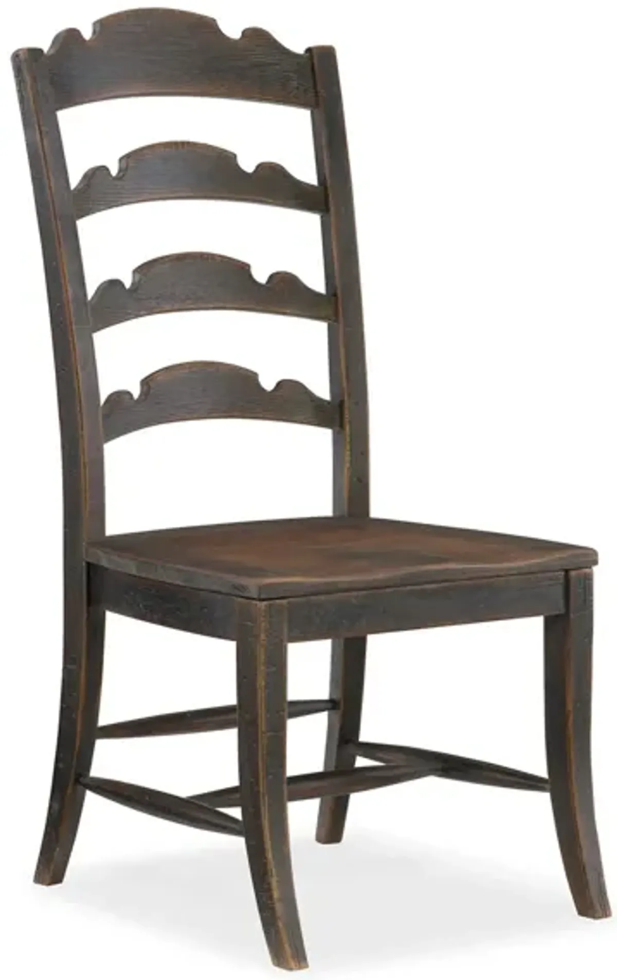 Hill Country Twin Sisters Ladderback Side Chair - Set of 2 in Black by Hooker Furniture