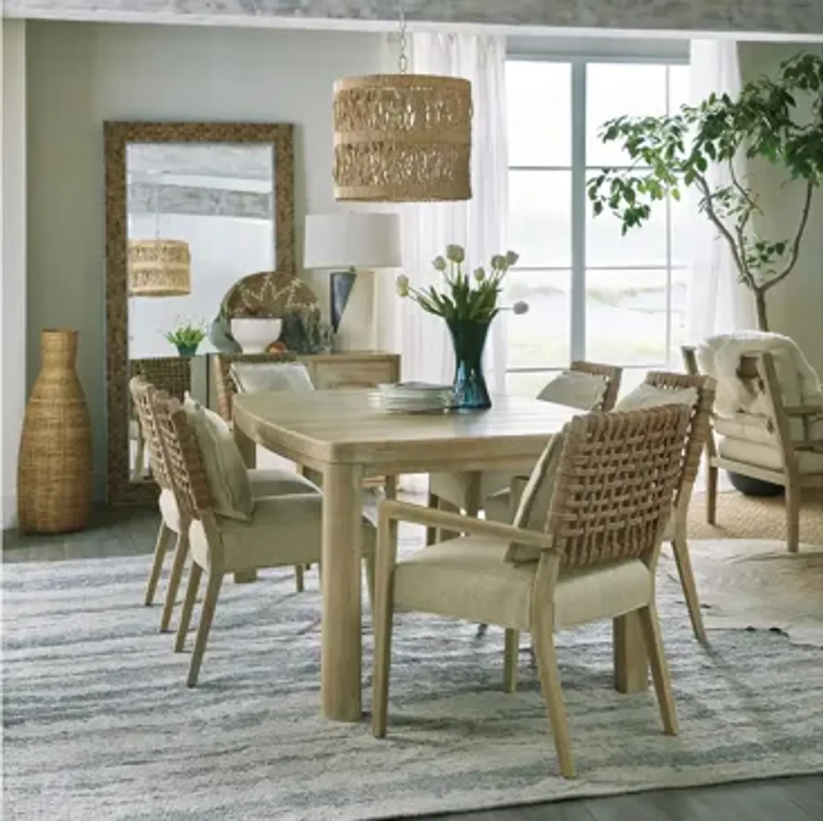 Surfrider Woven Back Arm Chair - Set of 2