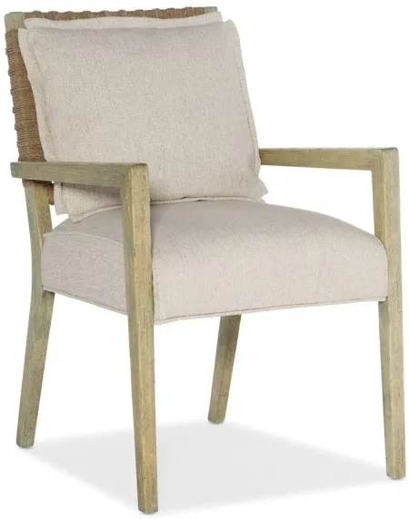 Surfrider Woven Back Arm Chair - Set of 2 in Driftwood by Hooker Furniture