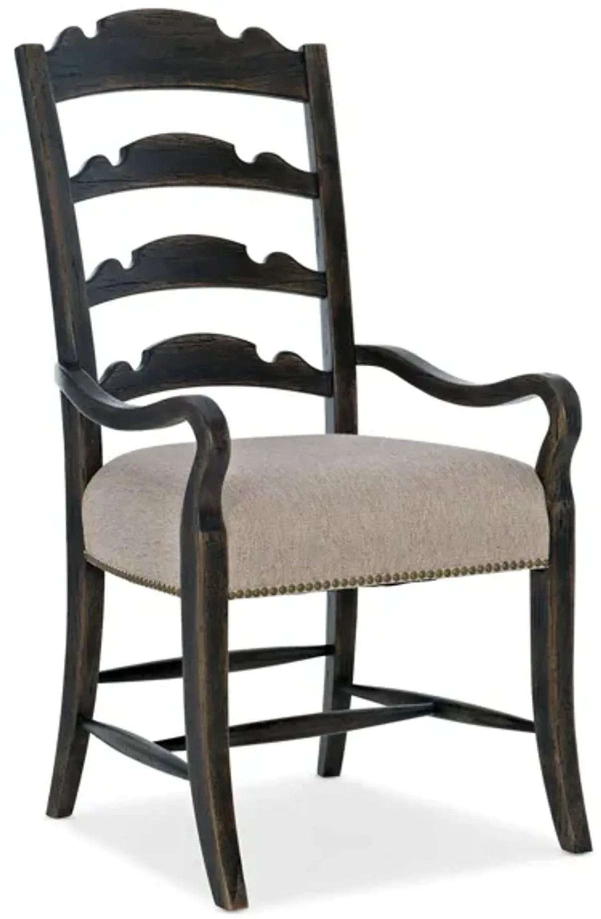 La Grange Twin Sisters Ladderback Arm Chair - Set of 2 in Antique Varnish by Hooker Furniture