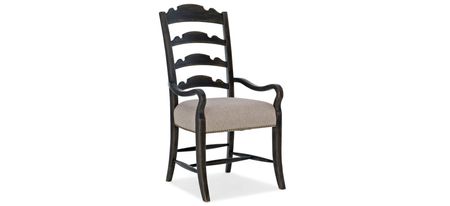 La Grange Twin Sisters Ladderback Arm Chair - Set of 2 in Antique Varnish by Hooker Furniture
