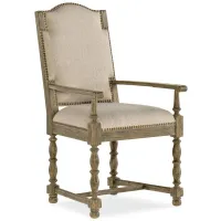 La Grange Kruschel Square Back Arm Chair - Set of 2 in Barn Wood by Hooker Furniture
