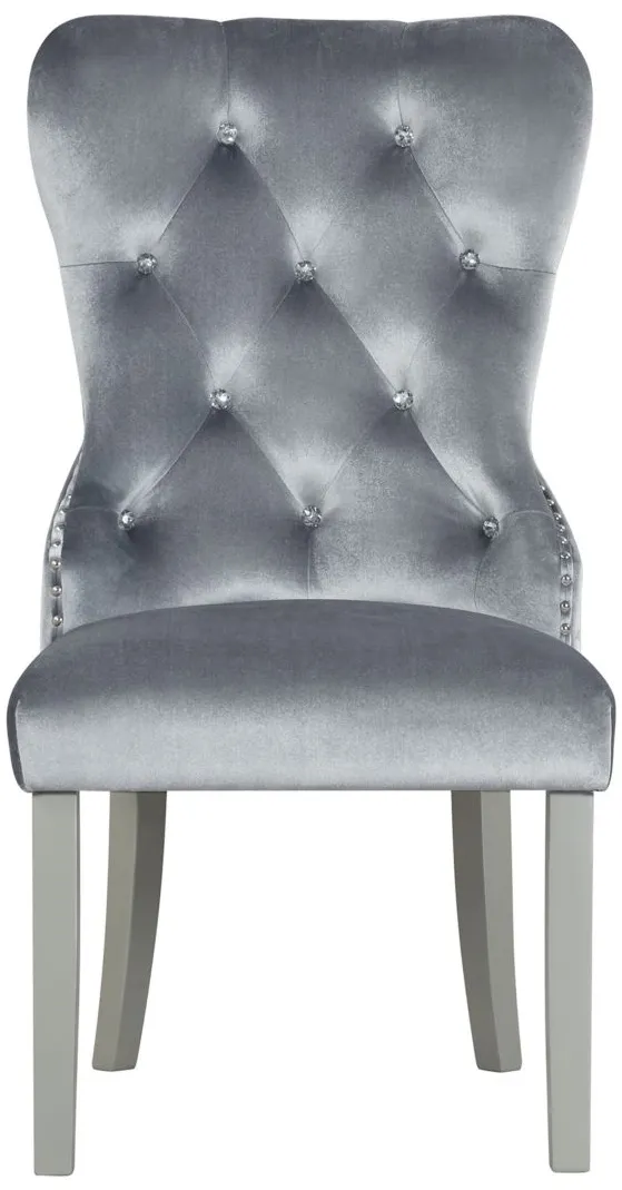 Geneva Arm Chair- Set of 2 in Silver Champagne by Glory Furniture