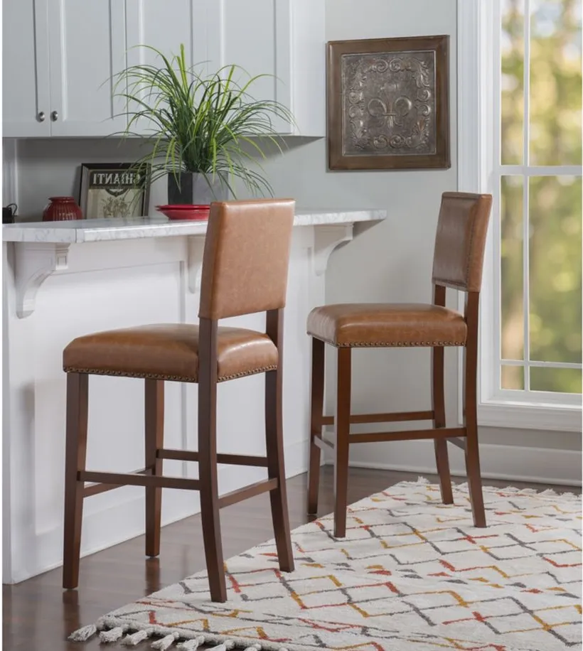 Brook Bar Stool in Brown by Linon Home Decor