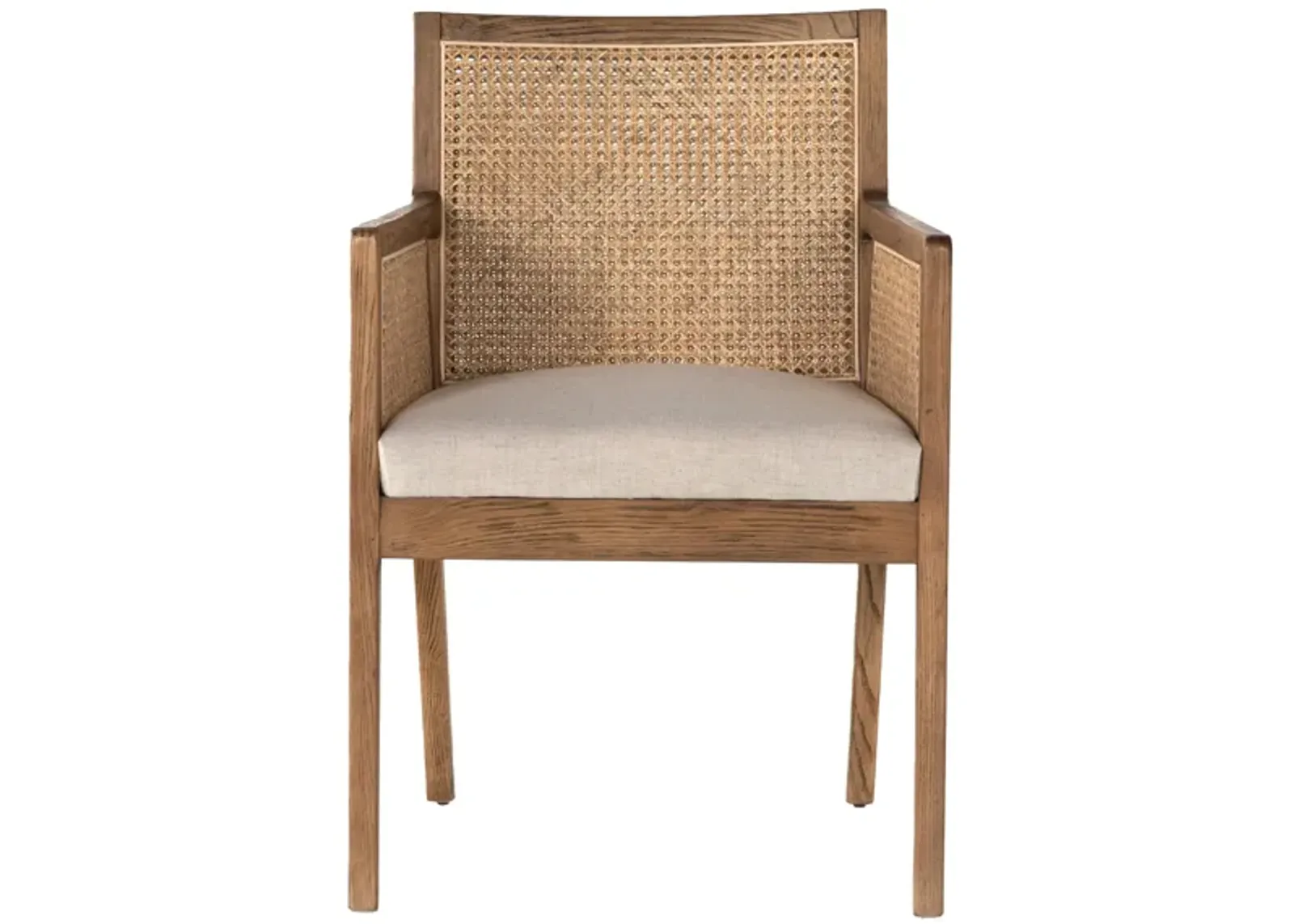 Parallel Dining Armchair in Savile Flax-Toasted Nettlewood-Natural Cane by Four Hands