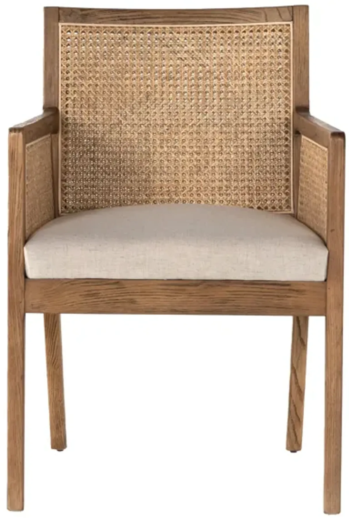 Parallel Dining Armchair in Savile Flax-Toasted Nettlewood-Natural Cane by Four Hands