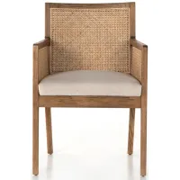 Parallel Dining Armchair in Savile Flax-Toasted Nettlewood-Natural Cane by Four Hands