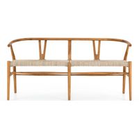 Grass Roots Dining Bench in Natural Teak by Four Hands