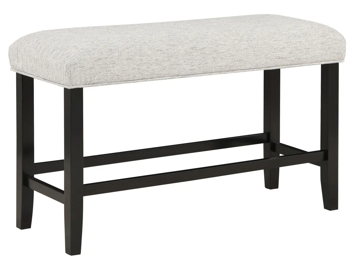 Dary Counter Height Bench in Toasted Brown /Black by Crown Mark