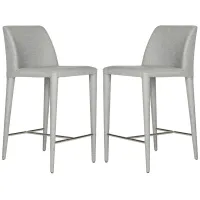 Ida Counter Stool - Set of 2 in Gray by Safavieh