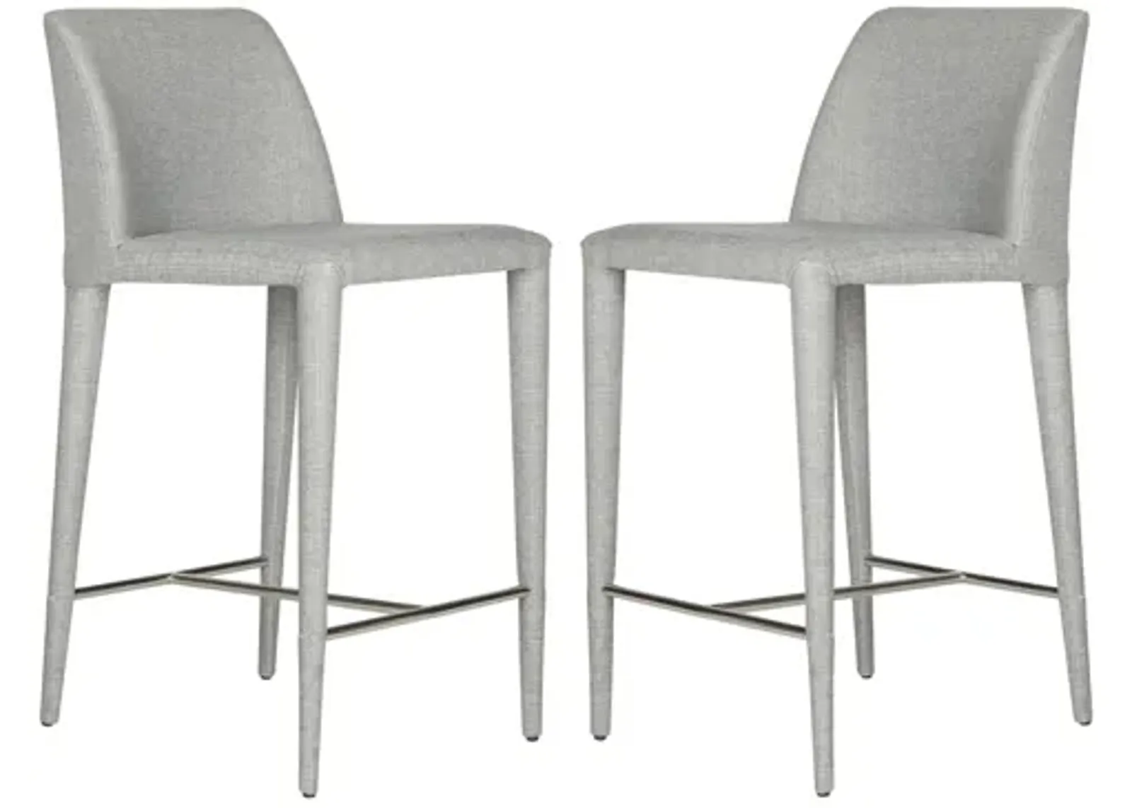 Ida Counter Stool - Set of 2 in Gray by Safavieh