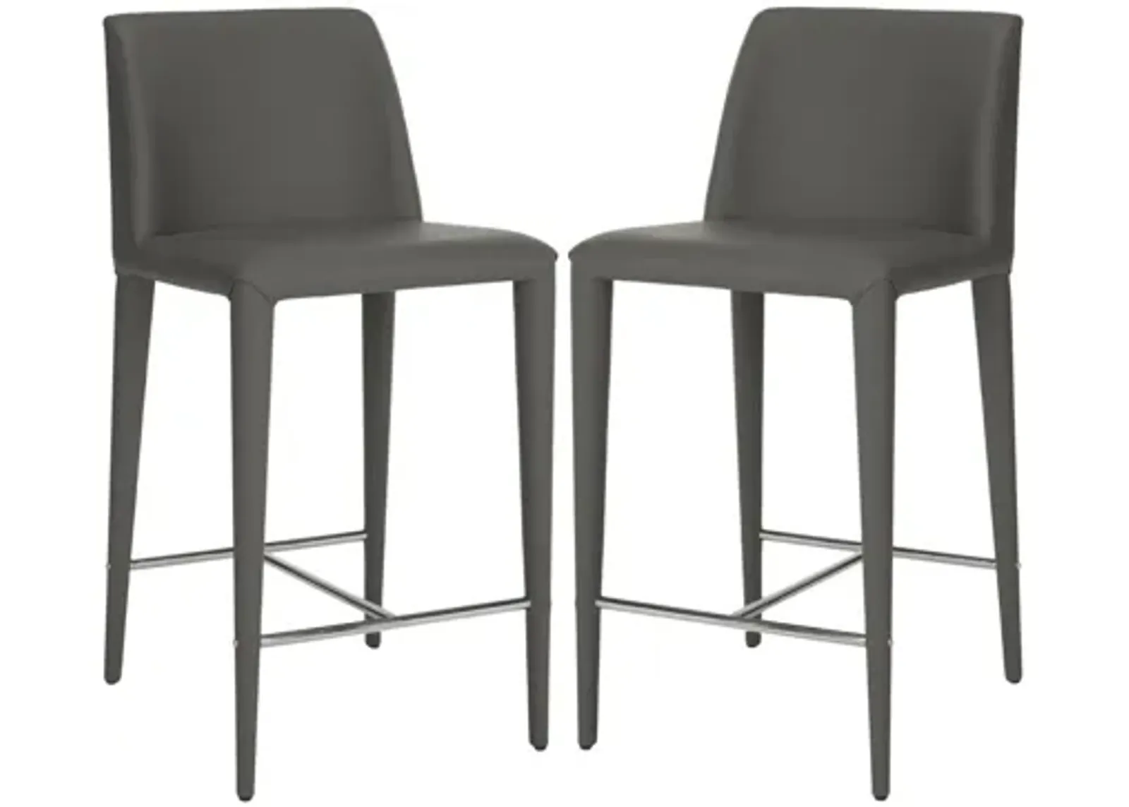 Ida Counter Stool - Set of 2 in Gray by Safavieh