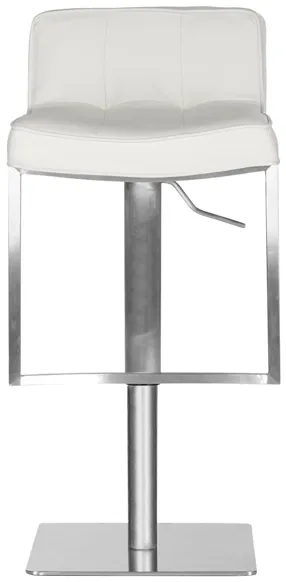 Ciera Swivel Bar Stool in White by Safavieh