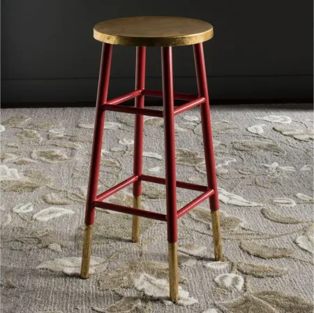 Holly Bar Stool in Red by Safavieh