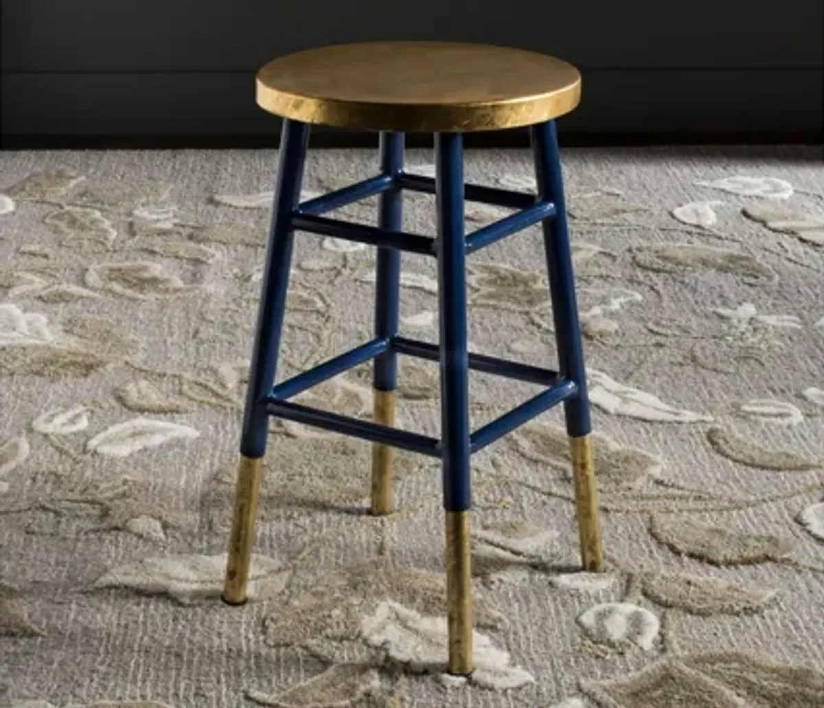 Ryker Counter Stool in Navy by Safavieh