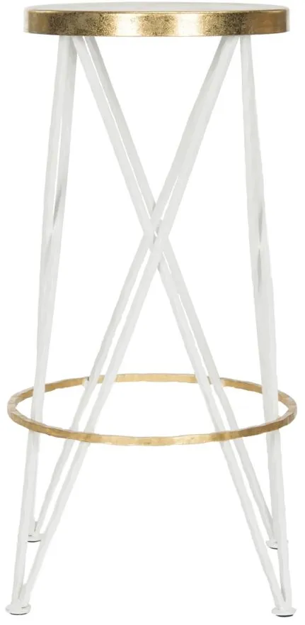 Jace Bar Stool in White by Safavieh