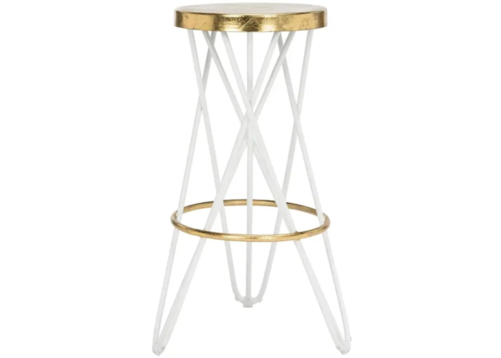 Collin Bar Stool in White by Safavieh