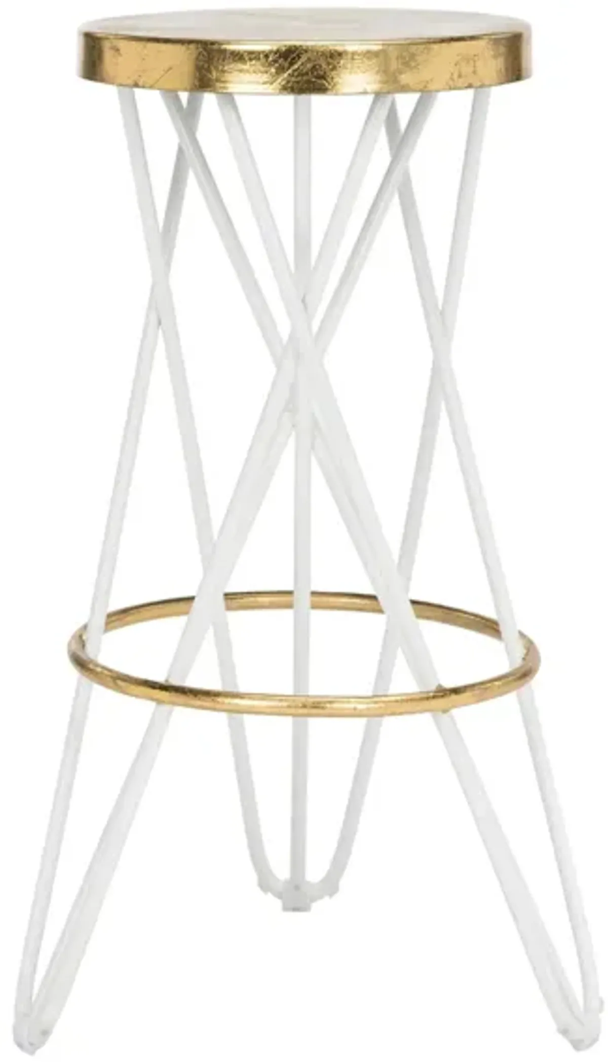 Collin Bar Stool in White by Safavieh