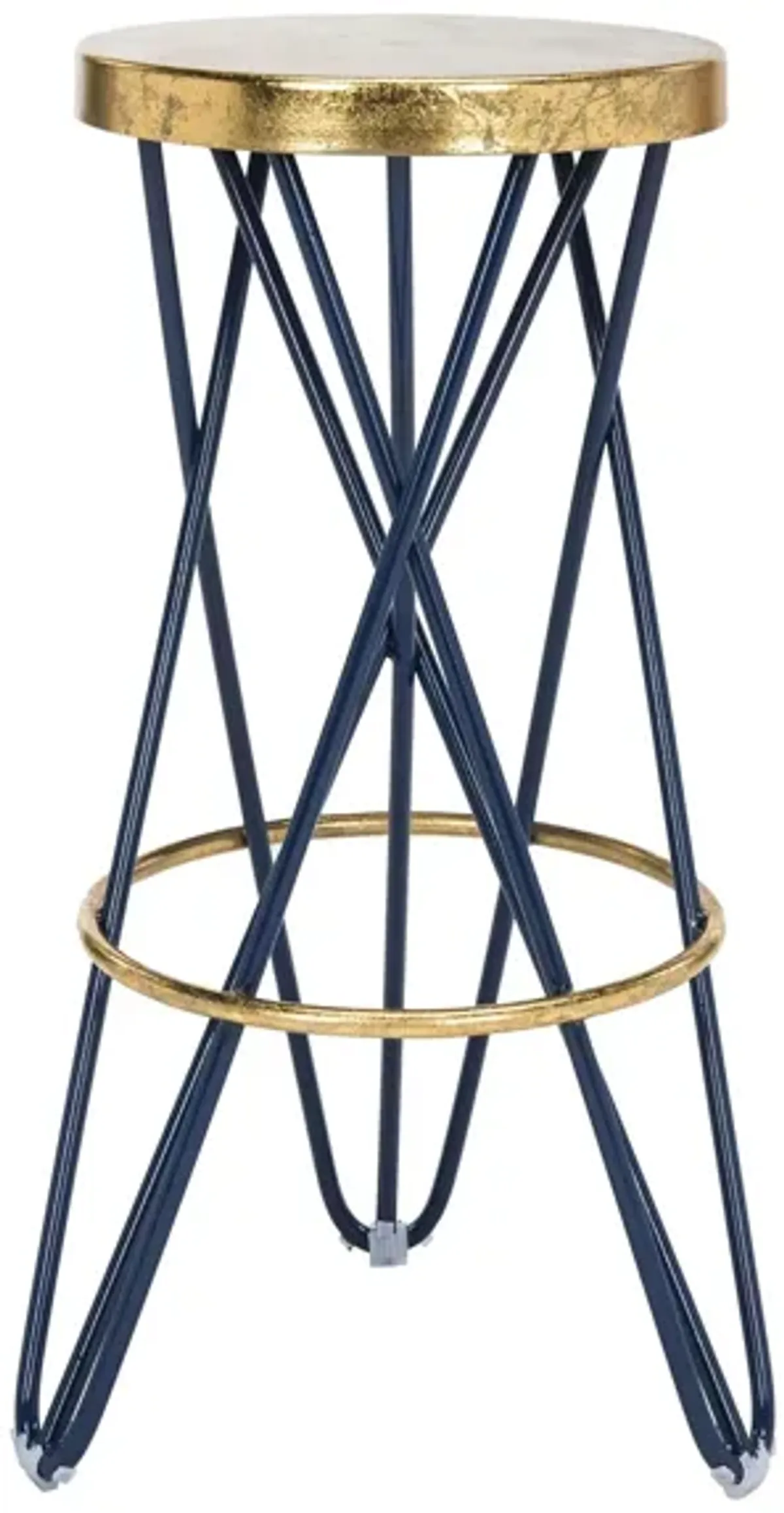 Collin Bar Stool in Navy by Safavieh