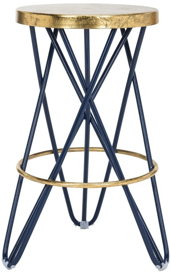 Collin Counter Stool in Navy by Safavieh
