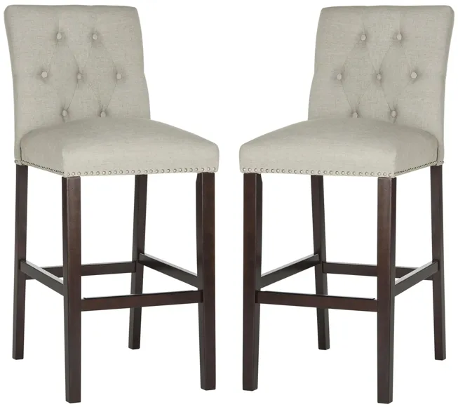 Jones Bar Stool - Set of 2 in Light Gray by Safavieh