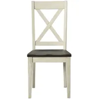 Huron X-Back Dining Chair - Set of 2 in Chalk-Cocoa Bean by A-America