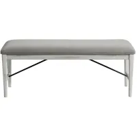 Morder Rustic Bench in Weathered White by Intercon