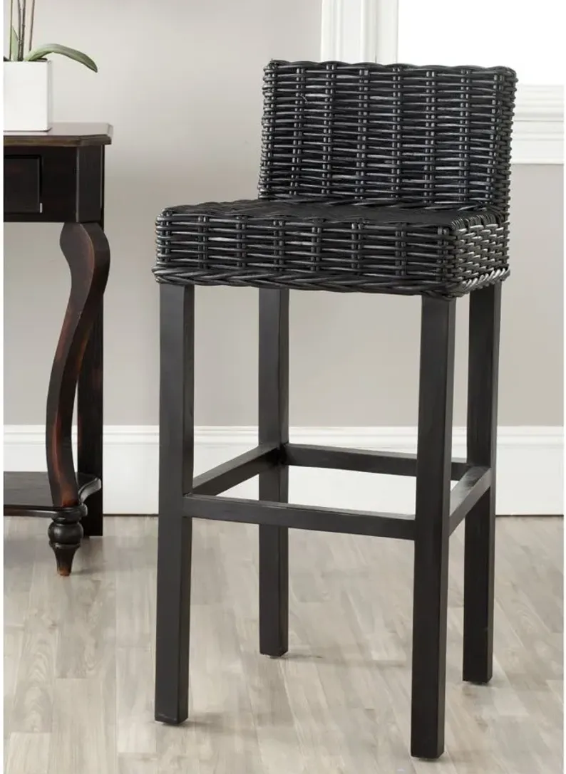 Kai Bar Stool in Black by Safavieh