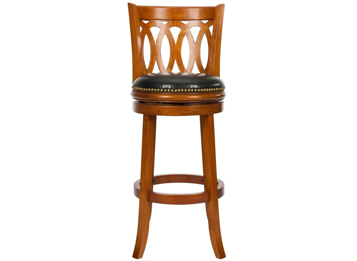 Seabrook Bar Stool in Dark Oak by Safavieh