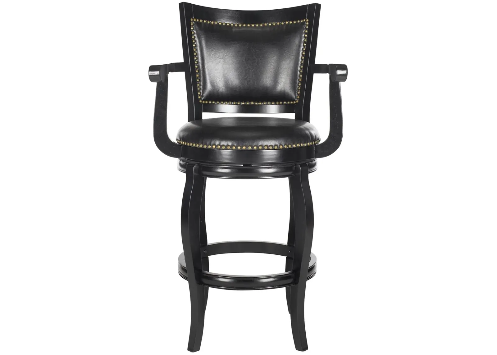 Amanda Swivel Bar Stool in Black by Safavieh