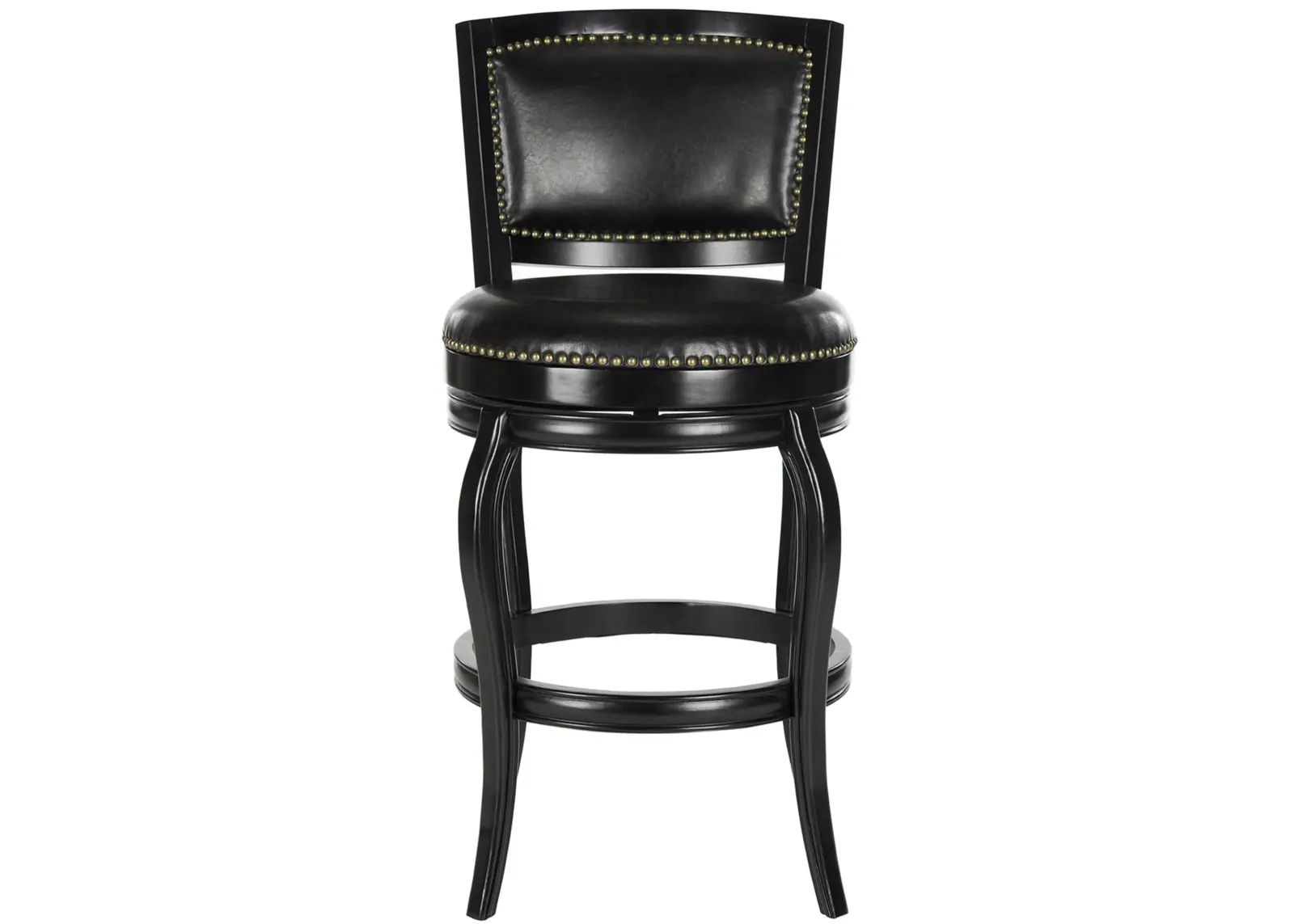 Sharon Swivel Bar Stool in Black by Safavieh