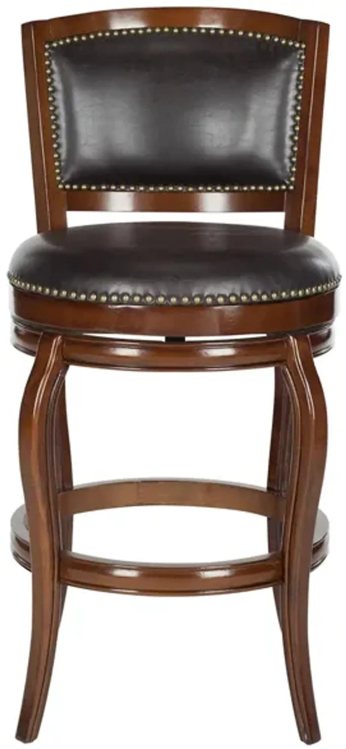 Sharon Swivel Bar Stool in Walnut by Safavieh