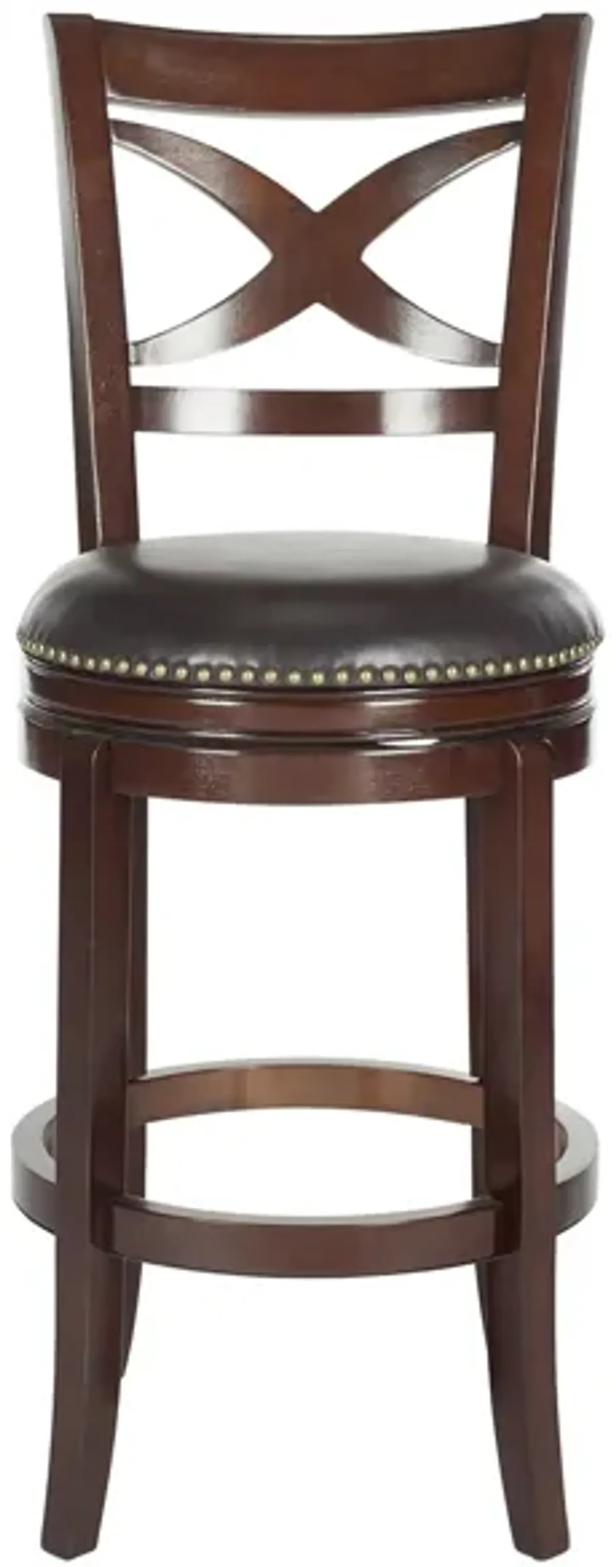 Kyre Swivel Bar Stool in Brown by Safavieh