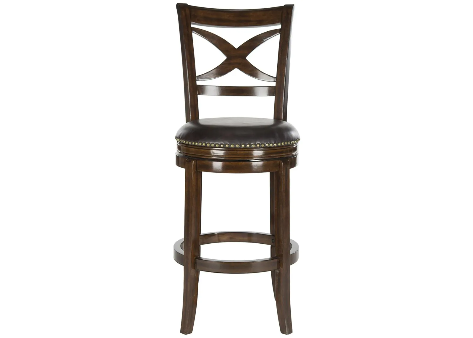 Kyre Swivel Bar Stool in Espresso by Safavieh