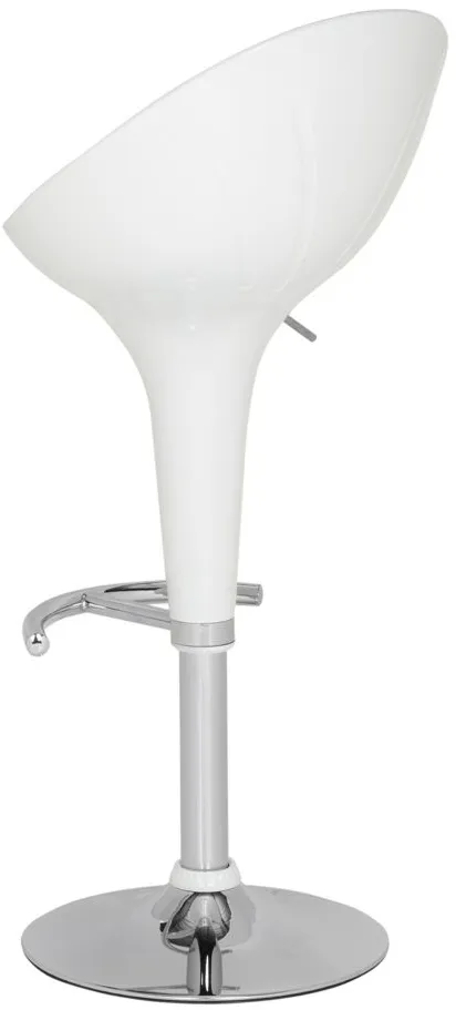 Mila Swivel Bar Stool in White by Safavieh