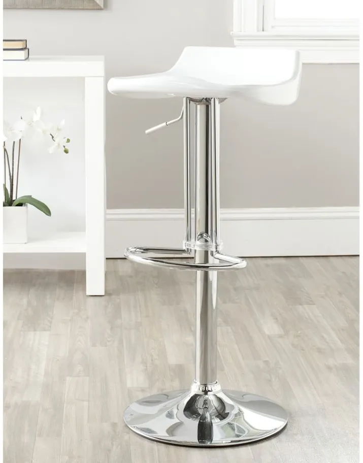 Wren Swivel Bar Stool in White by Safavieh