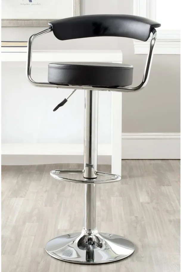 Ceres Swivel Bar Stool in Black by Safavieh