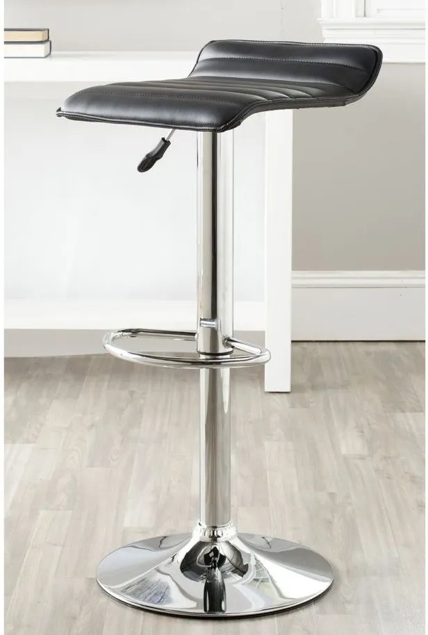 Verdery Swivel Bar Stool in Black by Safavieh